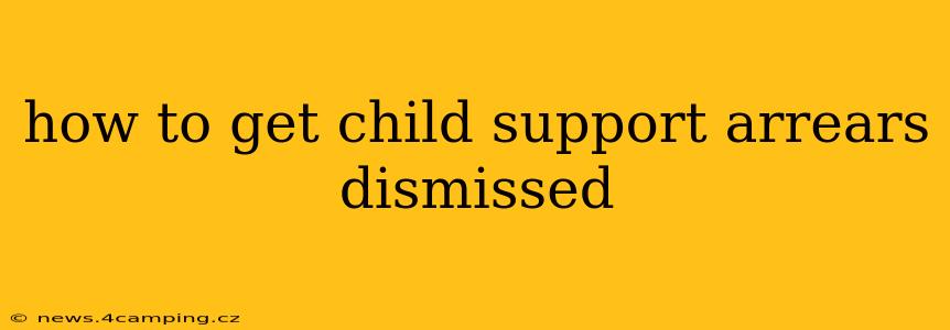 how to get child support arrears dismissed
