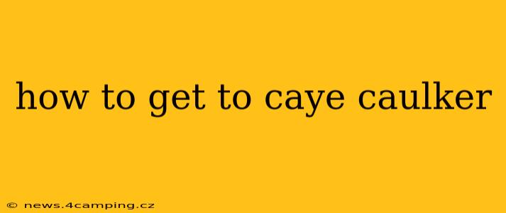 how to get to caye caulker