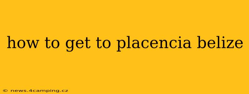 how to get to placencia belize