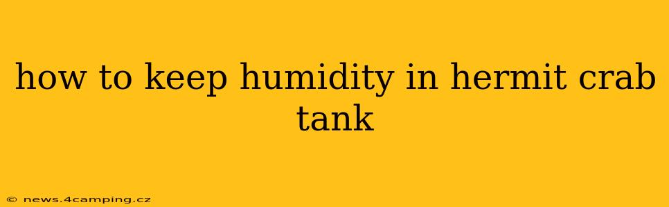 how to keep humidity in hermit crab tank