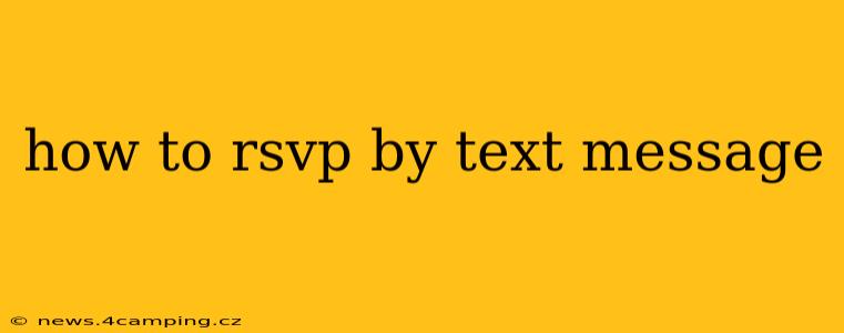 how to rsvp by text message
