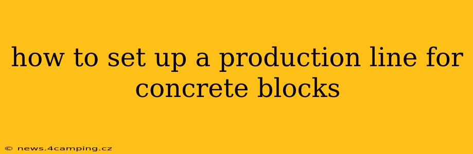 how to set up a production line for concrete blocks
