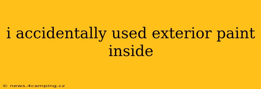 i accidentally used exterior paint inside