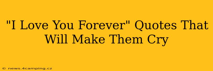 "I Love You Forever" Quotes That Will Make Them Cry