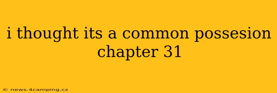 i thought its a common possesion chapter 31