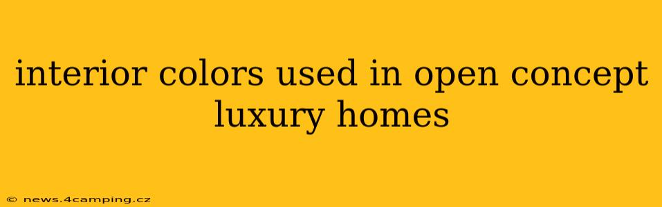 interior colors used in open concept luxury homes
