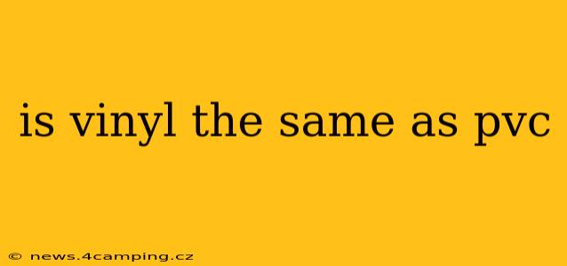 is vinyl the same as pvc