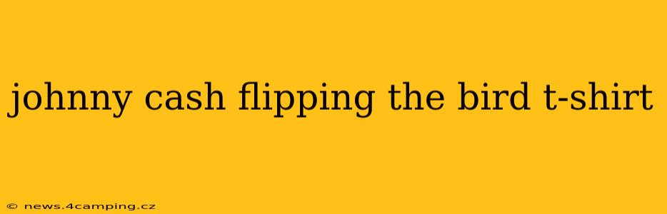 johnny cash flipping the bird t-shirt