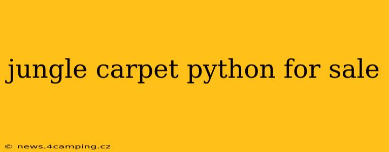 jungle carpet python for sale