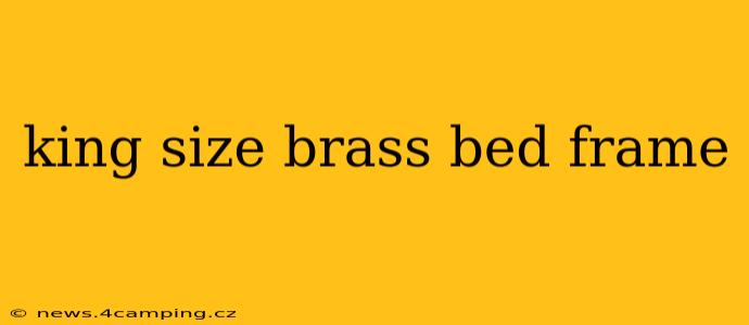 king size brass bed frame