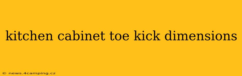 kitchen cabinet toe kick dimensions