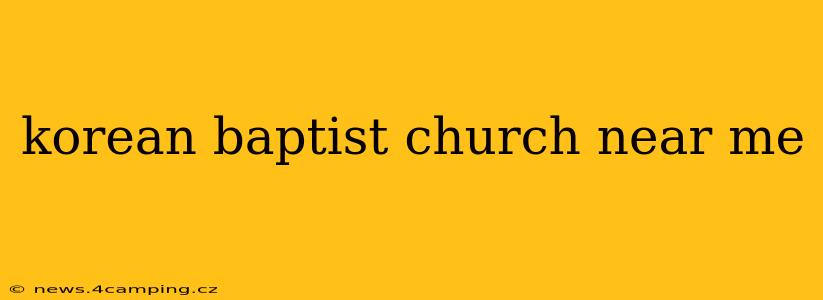 korean baptist church near me