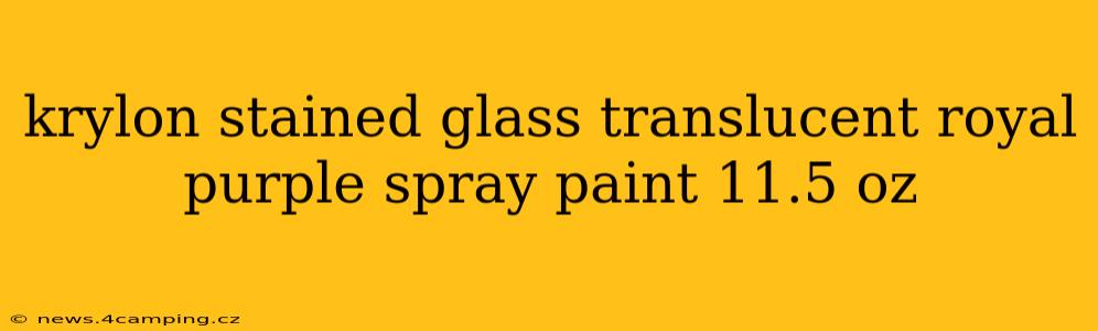 krylon stained glass translucent royal purple spray paint 11.5 oz