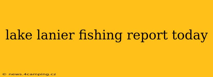 lake lanier fishing report today