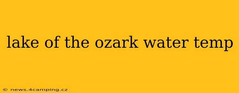 lake of the ozark water temp