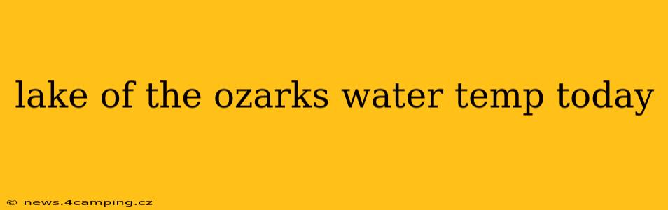 lake of the ozarks water temp today