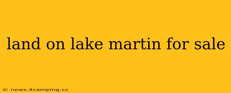 land on lake martin for sale