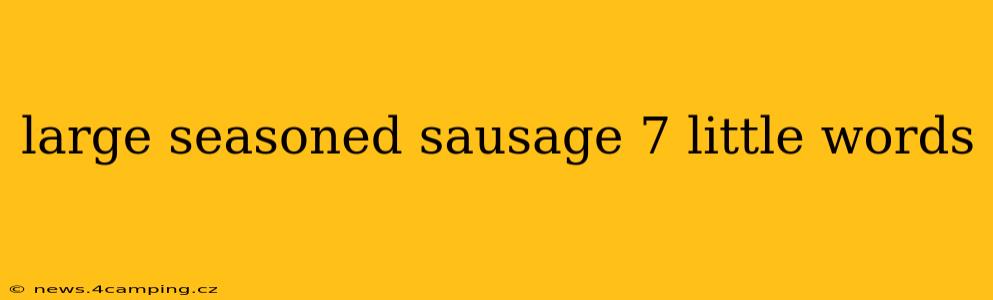 large seasoned sausage 7 little words