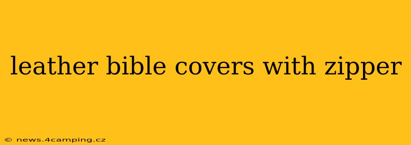 leather bible covers with zipper