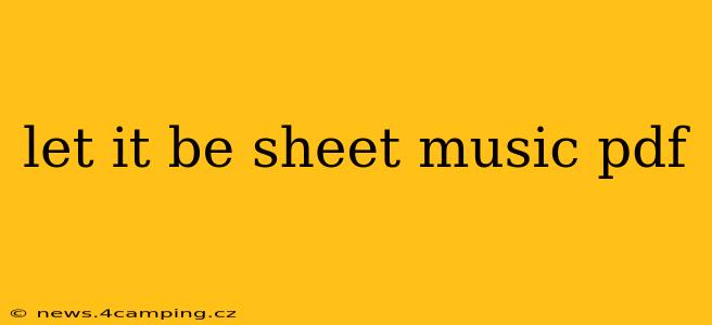 let it be sheet music pdf