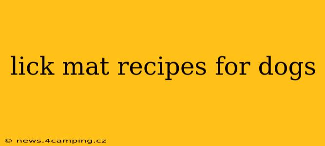 lick mat recipes for dogs
