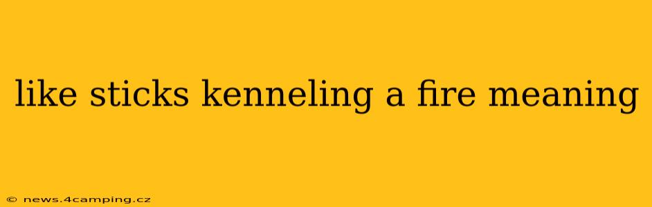 like sticks kenneling a fire meaning
