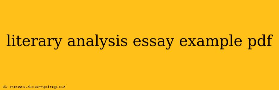 literary analysis essay example pdf