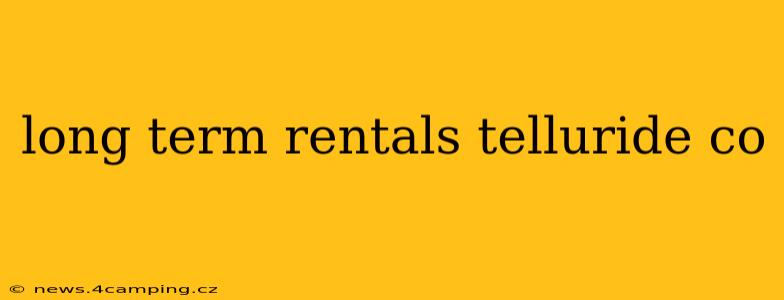 long term rentals telluride co