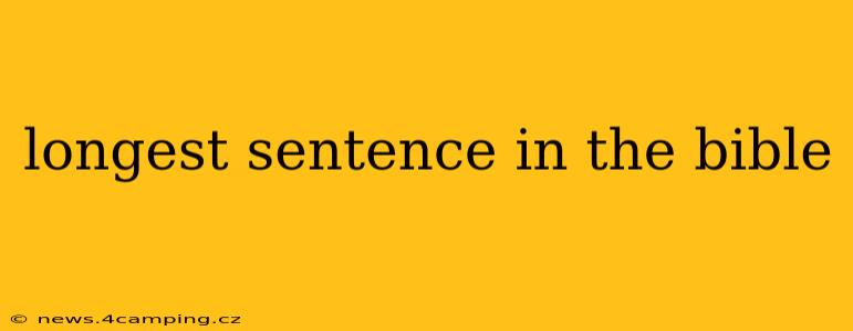 longest sentence in the bible