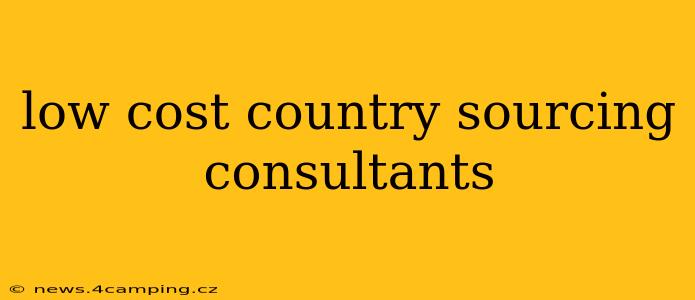 low cost country sourcing consultants
