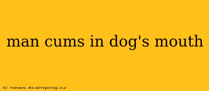 man cums in dog's mouth man cums in dog's mouth