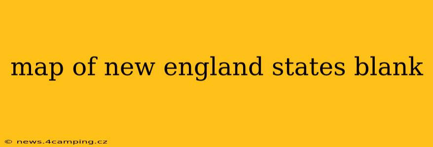 map of new england states blank