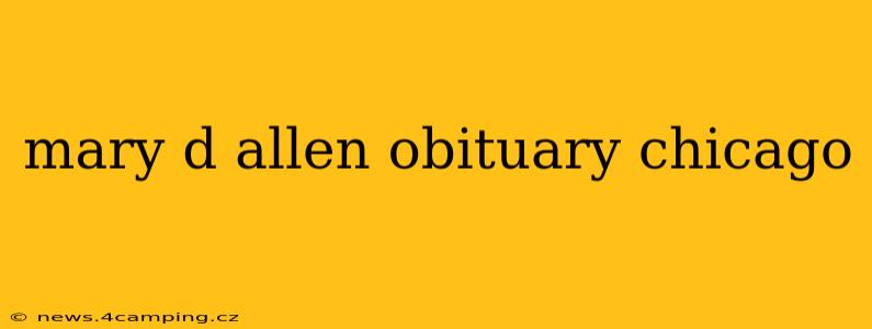 mary d allen obituary chicago
