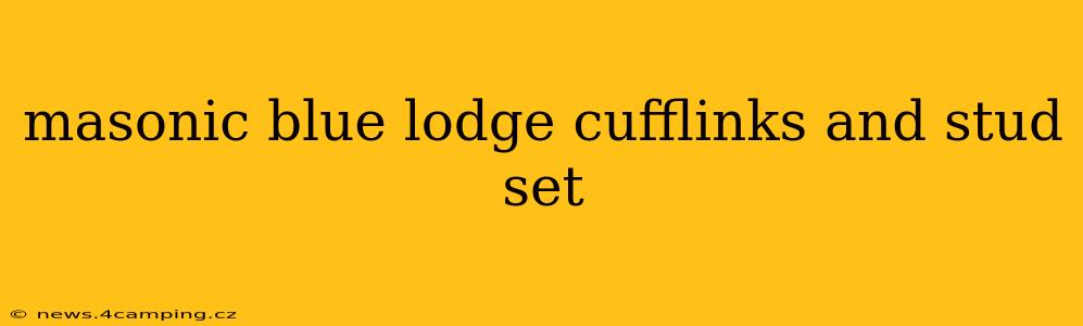 masonic blue lodge cufflinks and stud set