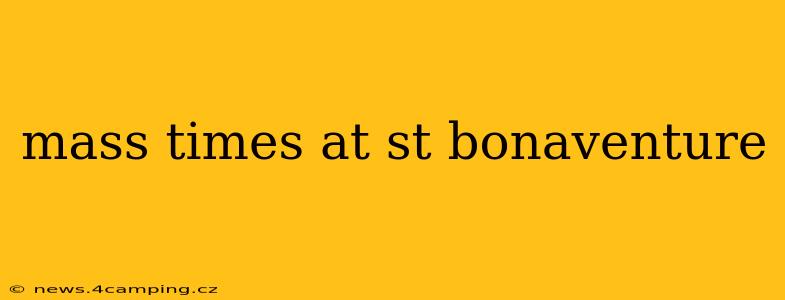 mass times at st bonaventure
