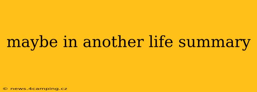maybe in another life summary