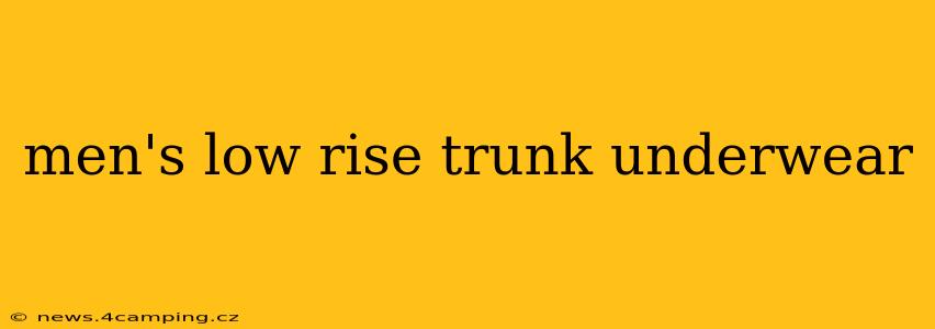 men's low rise trunk underwear