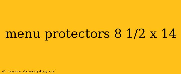 menu protectors 8 1/2 x 14