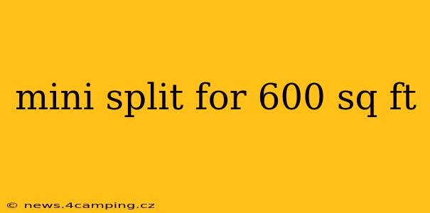 mini split for 600 sq ft