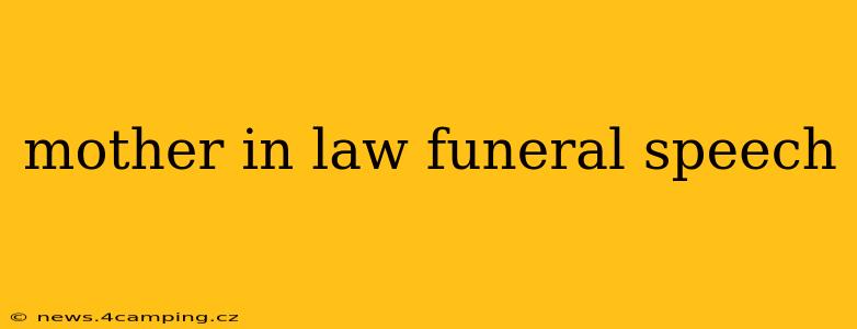 mother in law funeral speech