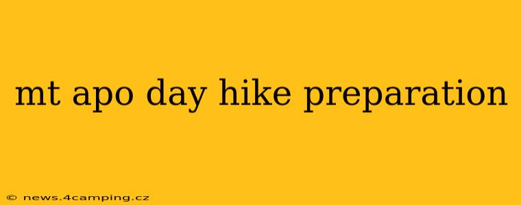 mt apo day hike preparation