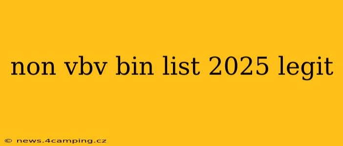 non vbv bin list 2025 legit