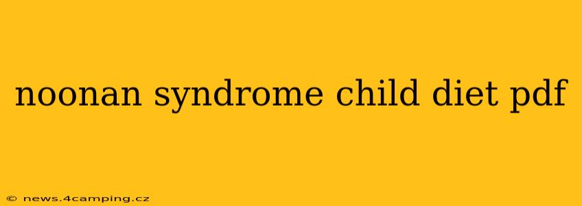 noonan syndrome child diet pdf