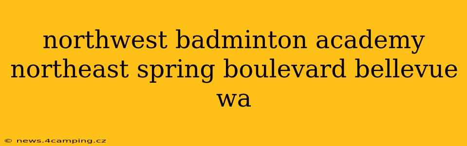 northwest badminton academy northeast spring boulevard bellevue wa