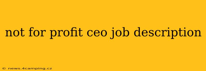 not for profit ceo job description
