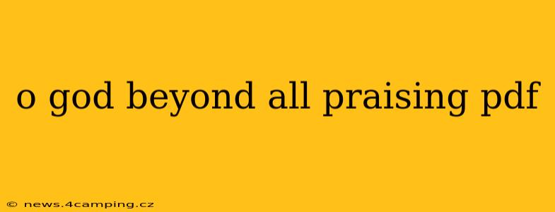 o god beyond all praising pdf