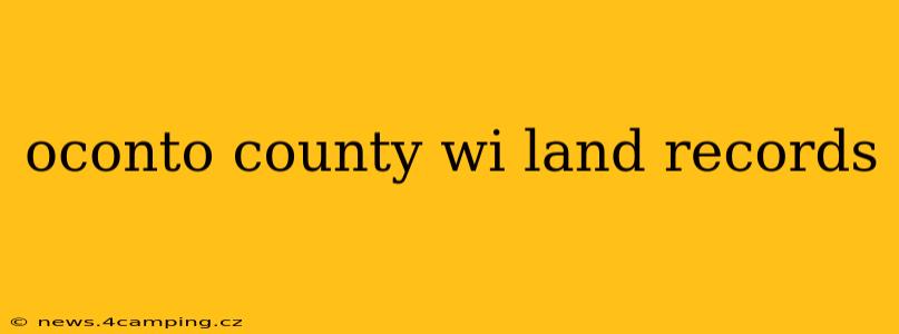 oconto county wi land records