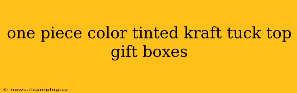 one piece color tinted kraft tuck top gift boxes