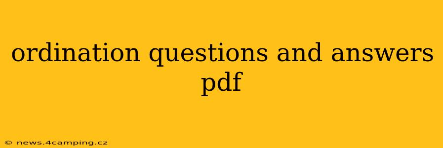 ordination questions and answers pdf