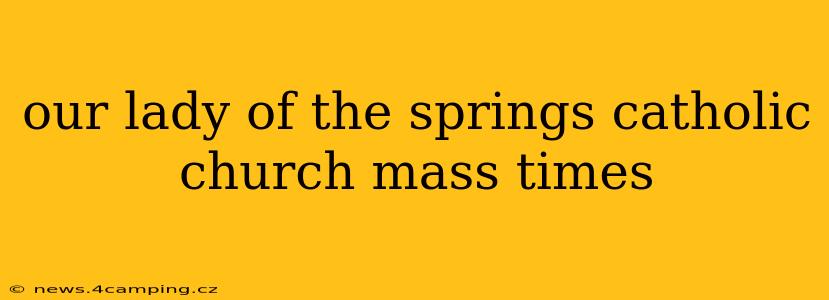 our lady of the springs catholic church mass times